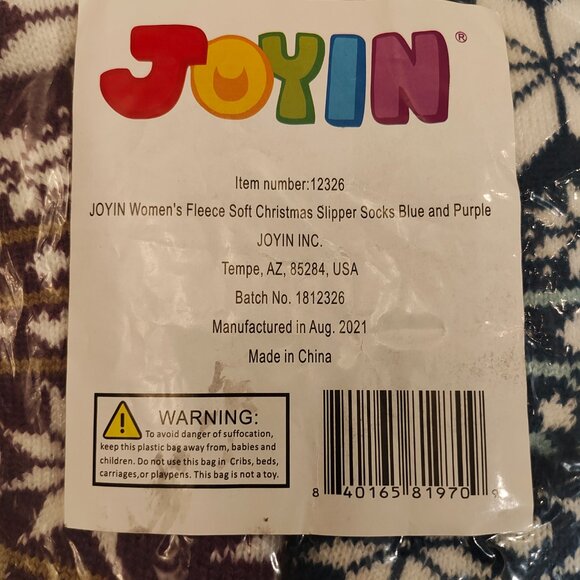 Joyin Women's Fleece Soft Slipper Socks, New With Tags! - Picture 3 of 3